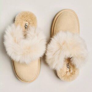 NEW UGG Size 5 Women's Disquette Chalet Slippers - Light Sand